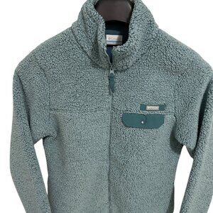 Columbia Fleece Jacket Full Zip Womens Medium Outdoors Light Blue